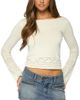 Edikted Edikted Maple Pointelle Knit Long Sleeve Top - 1