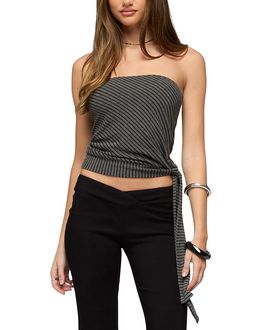 Edikted Edikted Margotte Striped Strapless Top