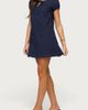 Edikted Edikted Mariella Lacey Eyelet Mini Dress in Navy, Women's at Urban Outfitters - 4