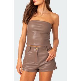 EDIKTED EDIKTED Martine Faux Leather Tube Top