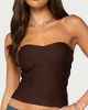 Edikted Edikted Marzi Strapless Knit Bandage Top in Brown, Women's at Urban Outfitters - 1