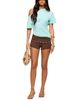 Edikted Edikted Masha Iridescent Button Foldover Shorts - 5