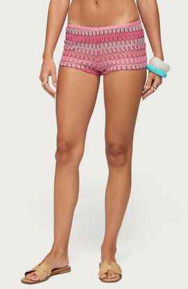 EDIKTED EDIKTED Megan Zigzag Stripe Low Rise Microshorts