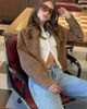 Edikted Edikted Memphis Studded Faux Suede Jacket in Tan, Women's at Urban Outfitters - 1