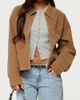 Edikted Edikted Memphis Studded Faux Suede Jacket in Tan, Women's at Urban Outfitters - 4