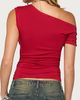 Edikted Edikted Merla Off Shoulder Top in Red, Women's at Urban Outfitters - 5