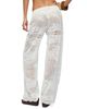 Edikted Edikted Milaya Sheer Crochet Straight Leg Pants - 3