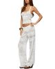 Edikted Edikted Milaya Sheer Crochet Straight Leg Pants - 4