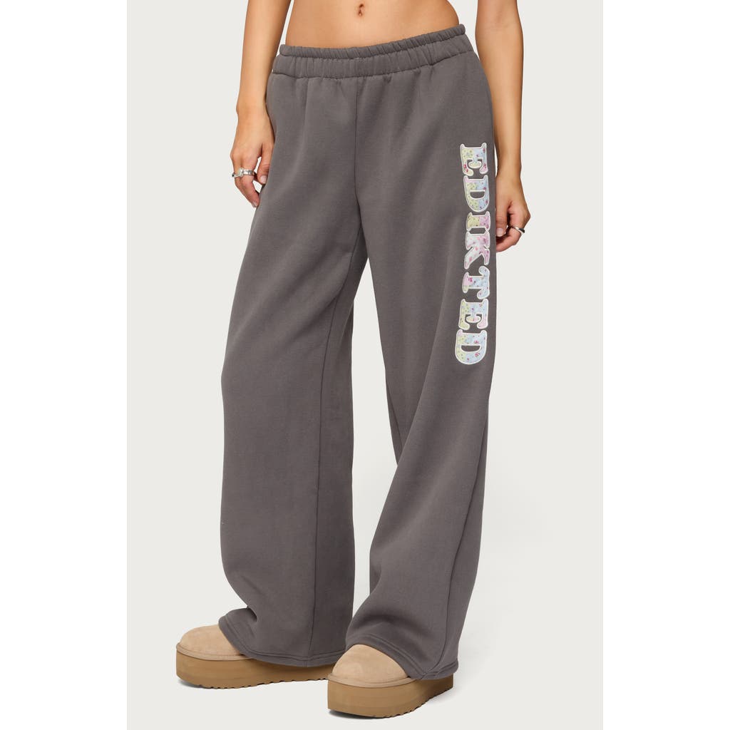EDIKTED EDIKTED Mili Logo Wide Leg Sweatpants