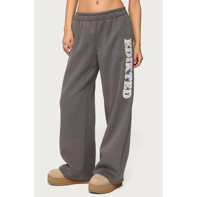 EDIKTED EDIKTED Mili Logo Wide Leg Sweatpants