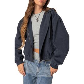 EDIKTED EDIKTED Milly Oversize Zip Crop Hoodie