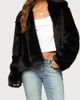 Edikted Edikted Mob Wife Faux Fur Jacket in Black, Women's at Urban Outfitters - 4
