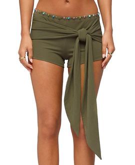 Edikted Edikted Monroah Bead Low Rise Shorts