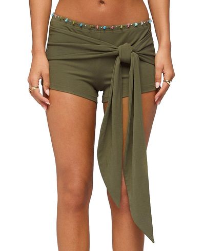 Edikted Edikted Monroah Bead Low Rise Shorts