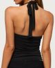 Edikted Edikted Mook Ruched Sequin Halter Top in Black, Women's at Urban Outfitters - 5