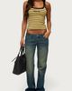 Edikted Edikted Moonie Low Rise Bootcut Jeans in Blue/Washed, Women's at Urban Outfitters - 1