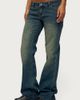 Edikted Edikted Moonie Low Rise Bootcut Jeans in Blue/Washed, Women's at Urban Outfitters - 3
