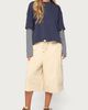 Edikted Edikted Nacie Layered Stripey Long Sleeve T Shirt in Navy, Women's at Urban Outfitters - 2