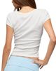 Edikted Edikted Nadiah Ribbed Scoop Neck T Shirt - 2