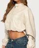 Edikted Edikted Naeva Cropped Faux Leather Jacket in Tan, Women's at Urban Outfitters - 3