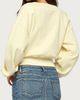 Edikted Edikted Narli Wrap Cropped Sweatshirt in Light/Yellow, Women's at Urban Outfitters - 5