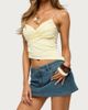 Edikted Edikted Nealie Gathered Asymmetric Wrap Top in Light/Yellow, Women's at Urban Outfitters - 4