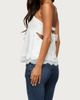 Edikted Edikted Netta Lacey Strapless Satin Effect Top in White, Women's at Urban Outfitters - 4