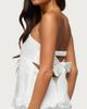 Edikted Edikted Netta Lacey Strapless Satin Effect Top in White, Women's at Urban Outfitters - 5