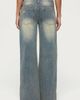 Edikted Edikted Noor Distressed Low Rise Baggy Jeans in Blue/Vintage/Washed, Women's at Urban Outfitters - 5