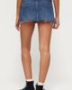 Edikted Edikted Nylah Distressed Denim Mini Skort in Blue/Washed, Women's at Urban Outfitters - 4