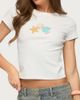 Edikted Edikted Ocean Club T Shirt Top in White, Women's at Urban Outfitters - 1