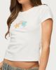Edikted Edikted Ocean Club T Shirt Top in White, Women's at Urban Outfitters - 3