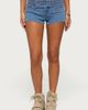 Edikted Edikted Odetta Studded Low Rise Denim Shorts in Light/Blue, Women's at Urban Outfitters - 1