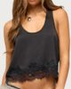Edikted Edikted Onie Lacey Satin Effect Tank Top in Black, Women's at Urban Outfitters - 1