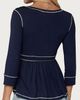 Edikted Edikted Parah Contrast Babydoll Top in Navy, Women's at Urban Outfitters - 5