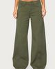Edikted Edikted Pascale Stitched Low Rise Wide Leg Jeans in Olive, Women's at Urban Outfitters - 3