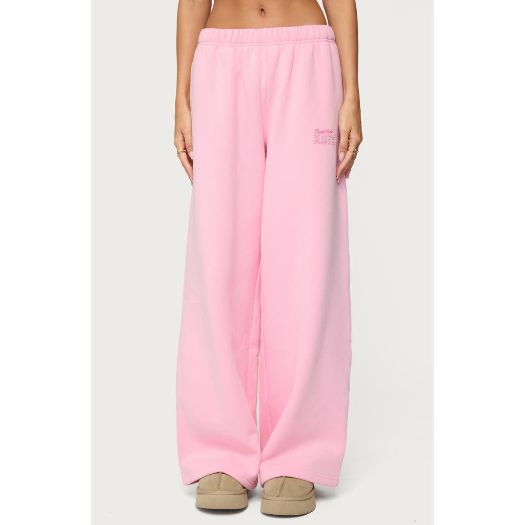 EDIKTED EDIKTED Pastel Edit Logo Wide Leg Sweatpants