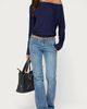Edikted Edikted Pazzy Off Shoulder Top in Navy, Women's at Urban Outfitters - 2