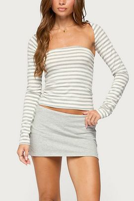 Edikted Edikted Persophone Mini Skort in Gray/Melange, Women's at Urban Outfitters