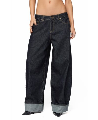 Edikted Edikted Petite Kella Low Rise Baggy Jeans