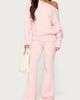 Edikted Edikted Plush Flared Pants in Light/Pink, Women's at Urban Outfitters - 1