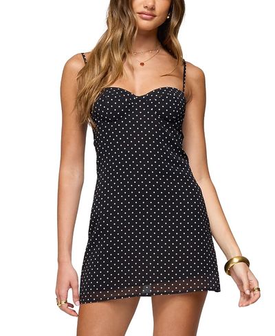 Edikted Edikted Polka Dot Cupped Chiffon Mini Dress
