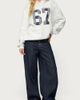 Edikted Edikted Polley Button Up Low Rise Baggy Jeans in Dark/Blue/Washed, Women's at Urban Outfitters - 2