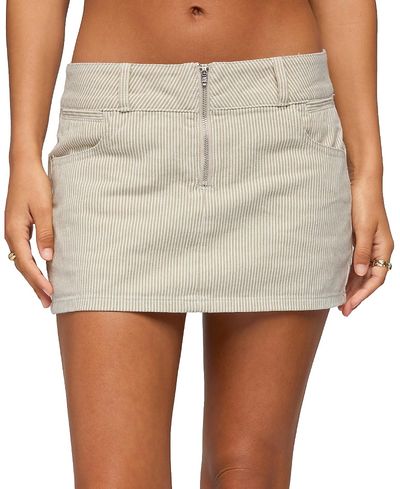 Edikted Edikted Poppey Striped Twill Mini Skirt
