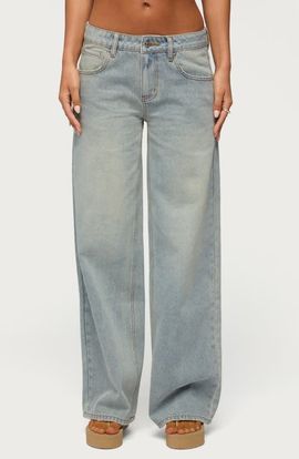 EDIKTED EDIKTED Quintie Mid Rise Straight Leg Jeans
