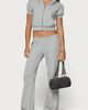 Edikted Edikted Rachel Short Sleeve Hooded Top in Gray/Melange, Women's at Urban Outfitters - 2
