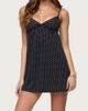Edikted Edikted Reigna Lacey Polka Dot Mini Dress in Black/And/White, Women's at Urban Outfitters - 1