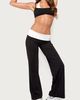 Edikted Edikted Reyna Contrast Foldover Pants in Black/And/White, Women's at Urban Outfitters - 1