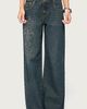 Edikted Edikted Rhinestone Graphic Low Rise Baggy Jeans in Twilight/Blue, Women's at Urban Outfitters - 1