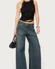 Edikted Edikted Rhinestone Graphic Low Rise Baggy Jeans in Twilight/Blue, Women's at Urban Outfitters - 2
